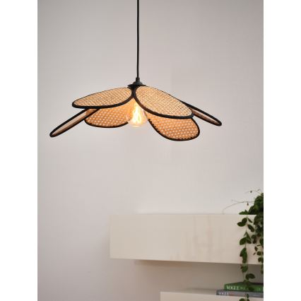 Osram - Rattanpendel på ledning DECOR RATTAN 1xE27/15W/230V Ø 58 cm beige/sort