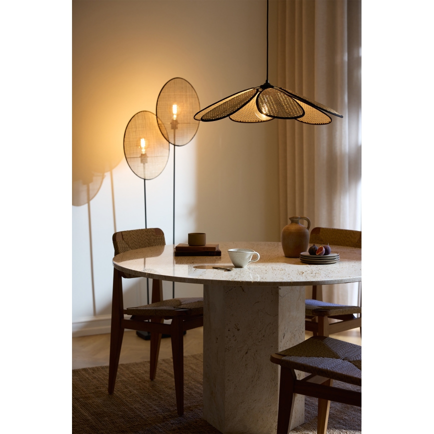 Osram - Rattanpendel på ledning DECOR RATTAN 1xE27/15W/230V Ø 58 cm beige/sort