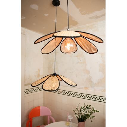 Osram - Rattanpendel på ledning DECOR RATTAN 1xE27/15W/230V Ø 58 cm beige/sort