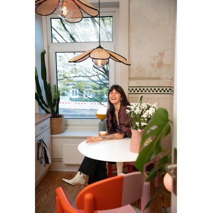 Osram - Rattanpendel på ledning DECOR RATTAN 1xE27/15W/230V Ø 58 cm beige/sort