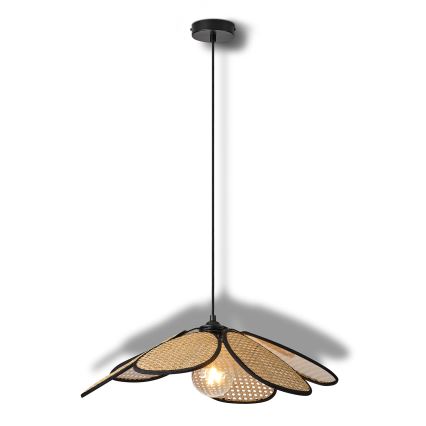Osram - Rattanpendel på ledning DECOR RATTAN 1xE27/15W/230V Ø 58 cm beige/sort