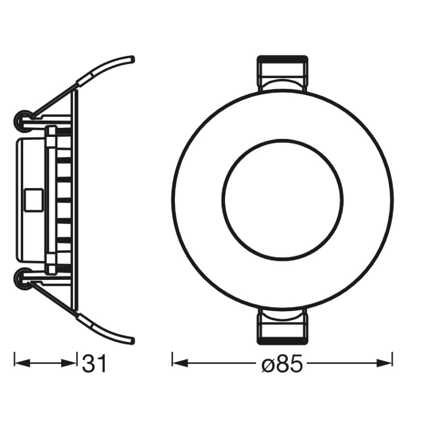 Osram - SLIM indbygningsspot LED/4,5W/230V 3000K