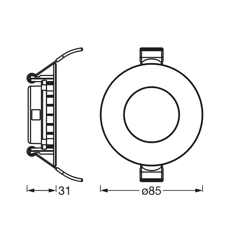 Osram - SLIM indbygningsspot LED/4,5W/230V 6500K