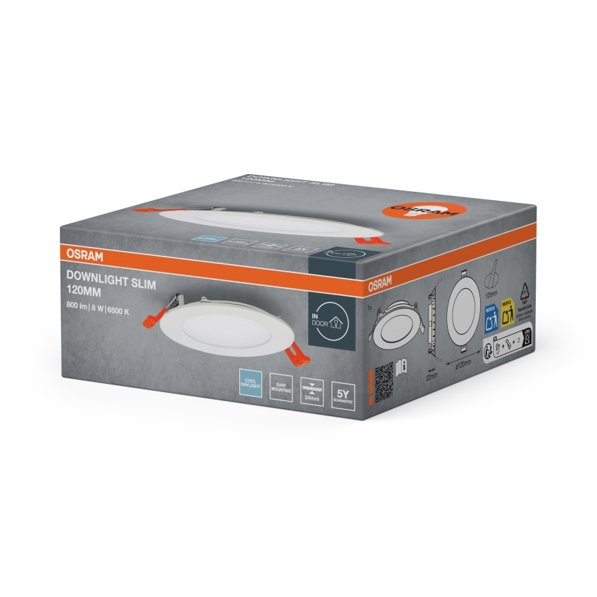 Osram - SLIM indbygningsspot LED/8W/230V 6500K Ø 12 cm
