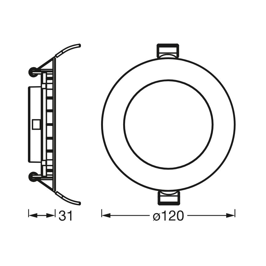 Osram - SLIM indbygningsspot LED/8W/230V 6500K Ø 12 cm