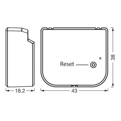 Osram - SMART+ 230V Wi‑Fi relæmodul til persienner, rullegardiner og gardiner