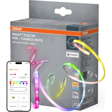Osram - SMART+ FLEX RGB+TW, dæmpbart LED-bånd 2 m, 8,5 W, 230 V, 2700-6500 K, Wi-Fi