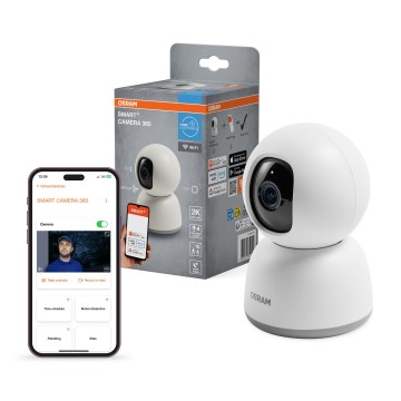 Osram - Smart indendørs 360°-kamera med 2K-sensor SMART+ 230V Wi-Fi