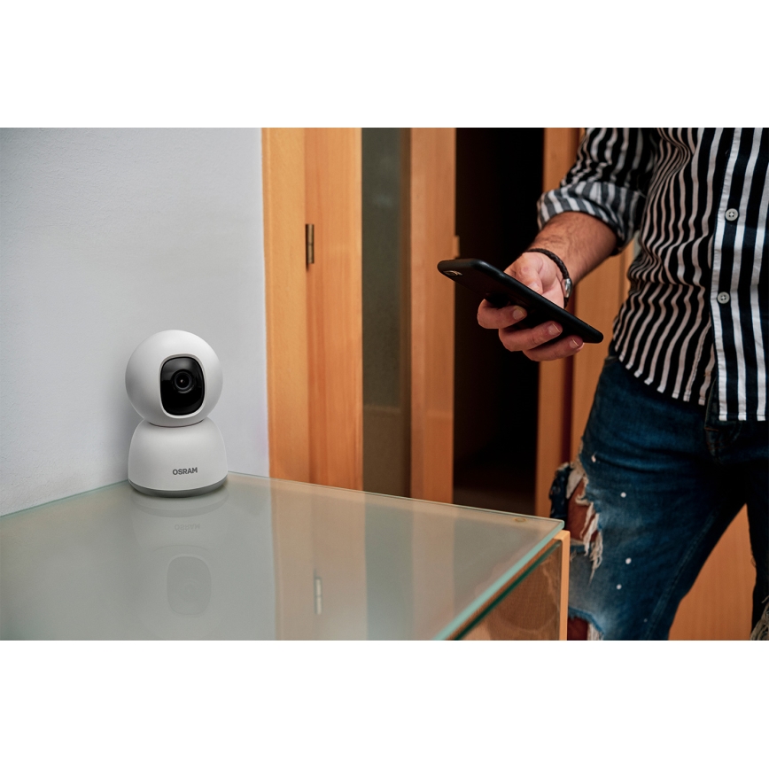 Osram - Smart indendørs 360°-kamera med 2K-sensor SMART+ 230V Wi-Fi