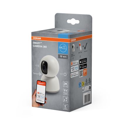 Osram - Smart indendørs 360°-kamera med 2K-sensor SMART+ 230V Wi-Fi