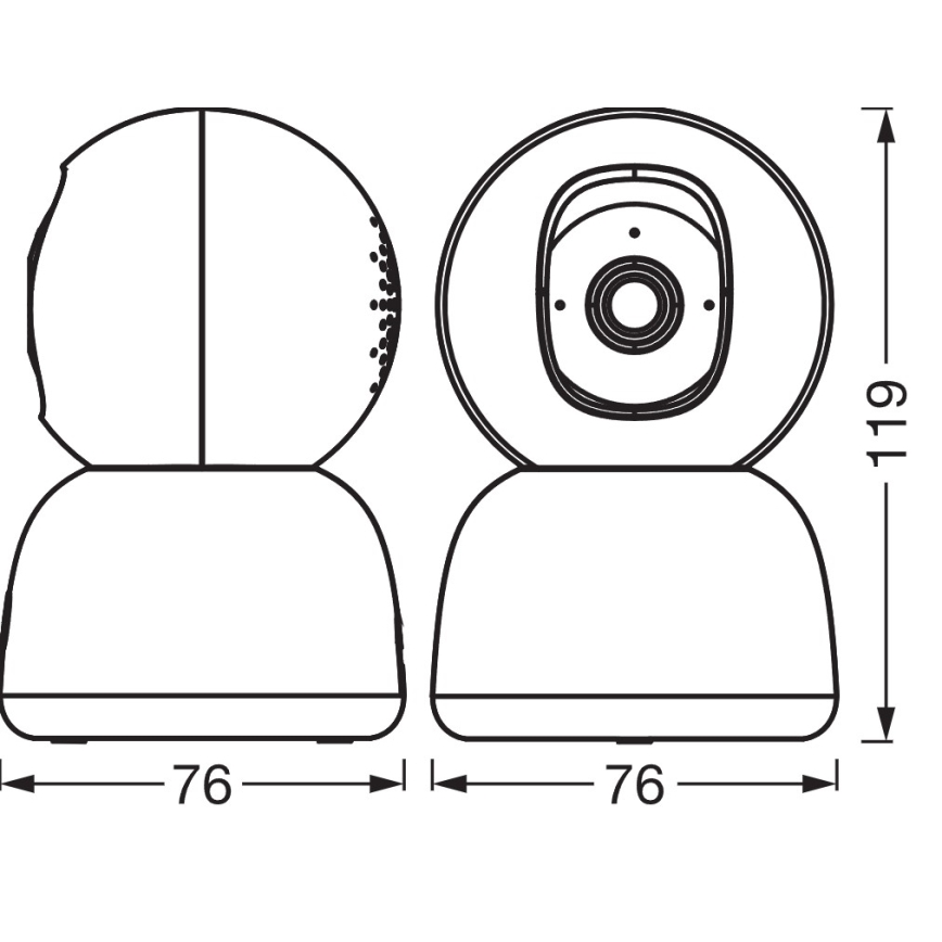 Osram - Smart indendørs 360°-kamera med 2K-sensor SMART+ 230V Wi-Fi