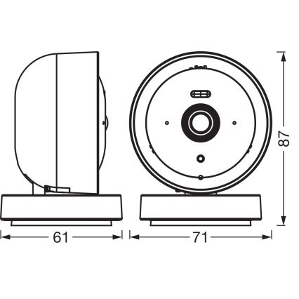 Osram - Smart indendørskamera med 2K-sensor SMART+ 230V Wi-Fi