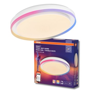 Osram - SMART+ MAGIC LED RGBW loftlampe, dæmpbar, 38 W, 230 V, Ø 49 cm, hvid, 2700–6500 K, Wi‑Fi