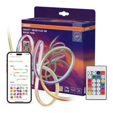 Osram - SMART+ MAGIC RGB LED, dæmpbar udendørs LED-strip 3 m, 15 W, 230 V, IP44, Wi‑Fi + fjernbetjening