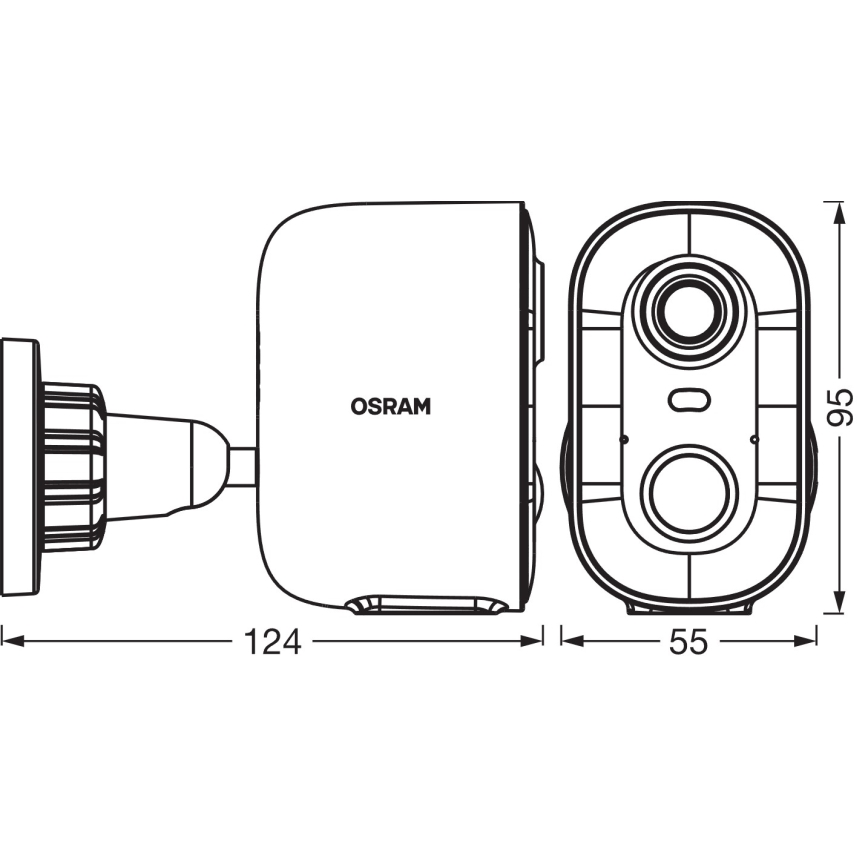 Osram - Smart solcellekamera med sensor 2K SMART+ 5V 5200 mAh IP66 Wi-Fi