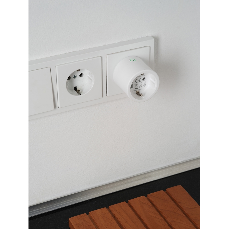 Osram - Smart stikdåse SMART+ MATTER SCHUKO 2300W/230V/10A Wi-Fi hvid