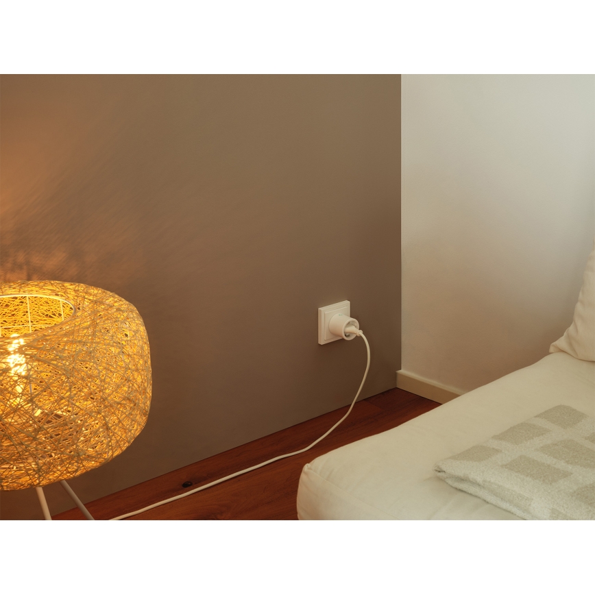 Osram - Smart stikdåse SMART+ MATTER SCHUKO 2300W/230V/10A Wi-Fi hvid