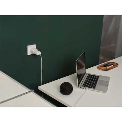 Osram - Smart stikdåse SMART+ MATTER SCHUKO 2300W/230V/10A Wi-Fi hvid
