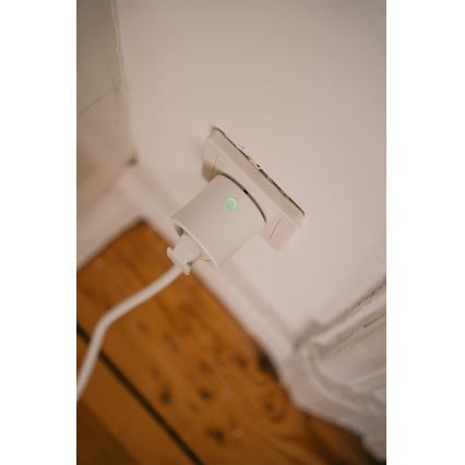 Osram - Smart stikdåse SMART+ MATTER SCHUKO 2300W/230V/10A Wi-Fi hvid