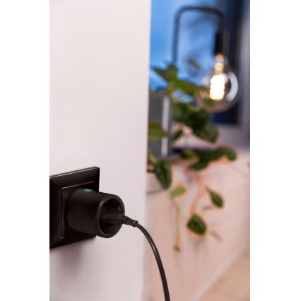 Osram - Smart stikdåse SMART+ MATTER SCHUKO 2300W/230V/10A Wi-Fi sort