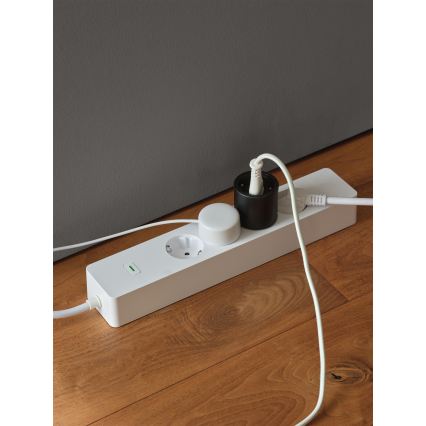 Osram - Smart stikdåse SMART+ MATTER SCHUKO 2300W/230V/10A Wi-Fi sort