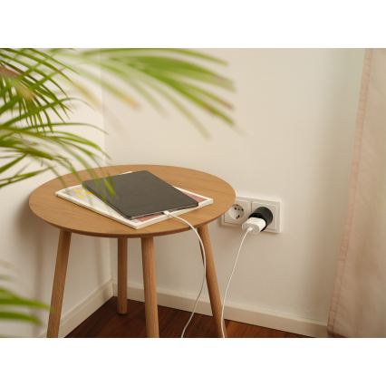 Osram - Smart stikdåse SMART+ MATTER SCHUKO 2300W/230V/10A Wi-Fi sort
