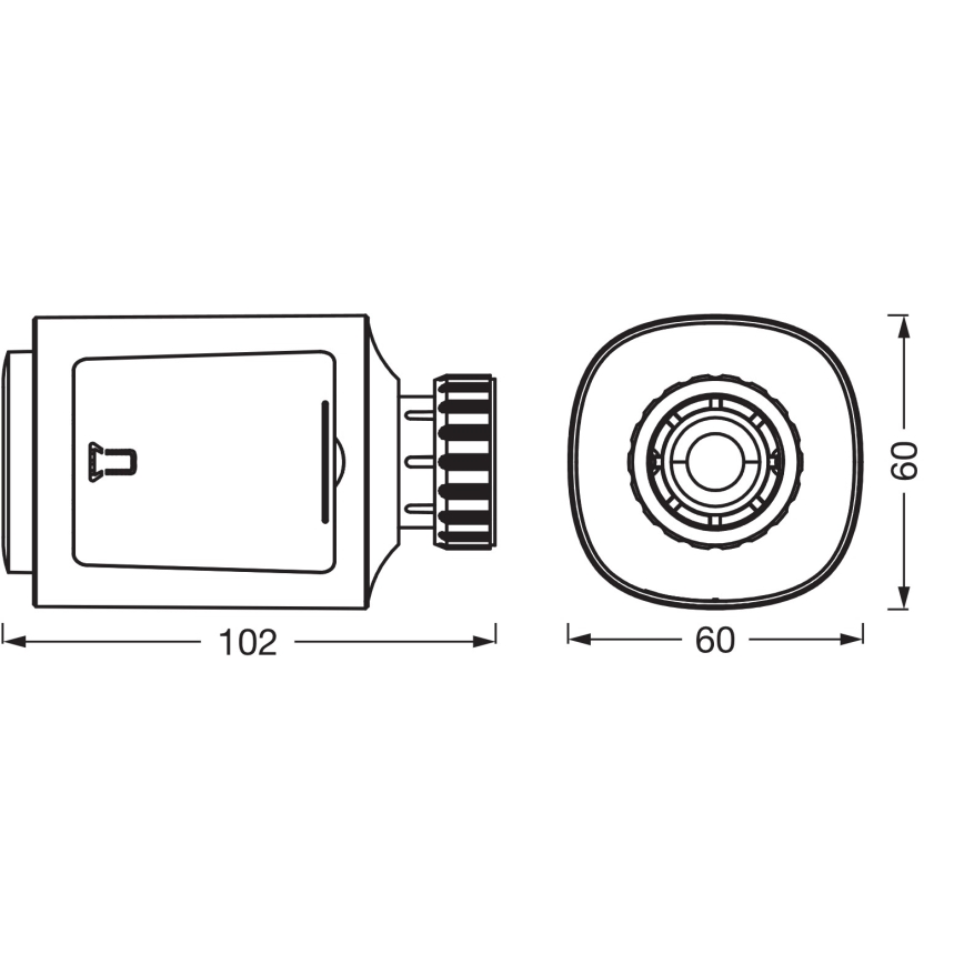 Osram - SMART+ termostatisk ventilhoved 3xAA Wi-Fi