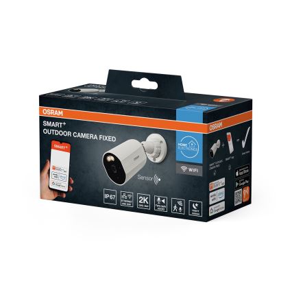 Osram - Smart udendørs kamera med 2K-sensor SMART+ 230V IP67 Wi-Fi