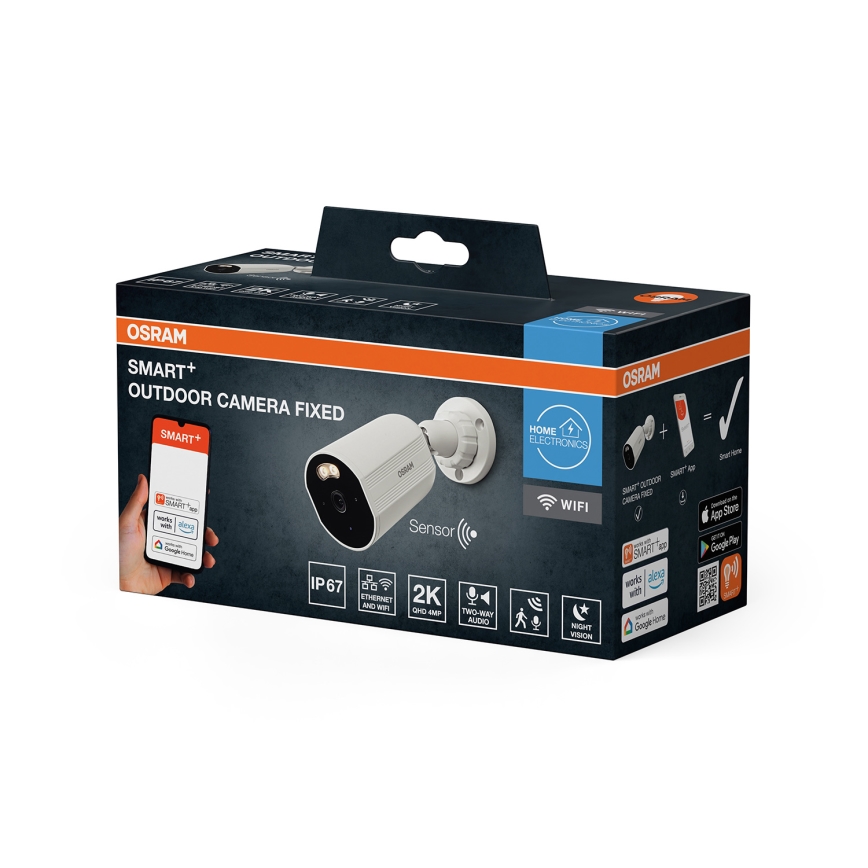 Osram - Smart udendørs kamera med 2K-sensor SMART+ 230V IP67 Wi-Fi