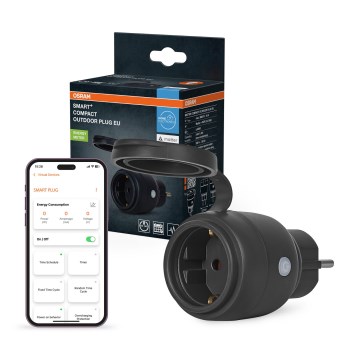 Osram - Smart udendørs stikkontakt SMART+ MATTER SCHUKO 3680W/230V/16A IP44 Wi-Fi