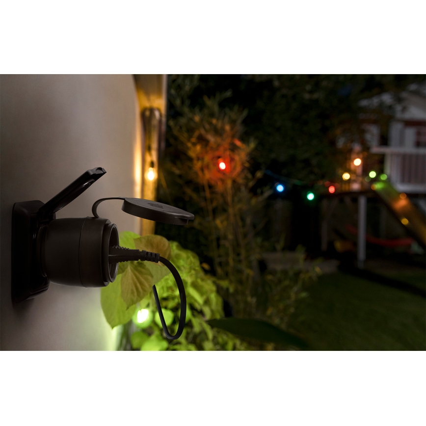 Osram - Smart udendørs stikkontakt SMART+ MATTER SCHUKO 3680W/230V/16A IP44 Wi-Fi