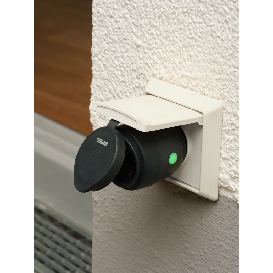 Osram - Smart udendørs stikkontakt SMART+ MATTER SCHUKO 3680W/230V/16A IP44 Wi-Fi