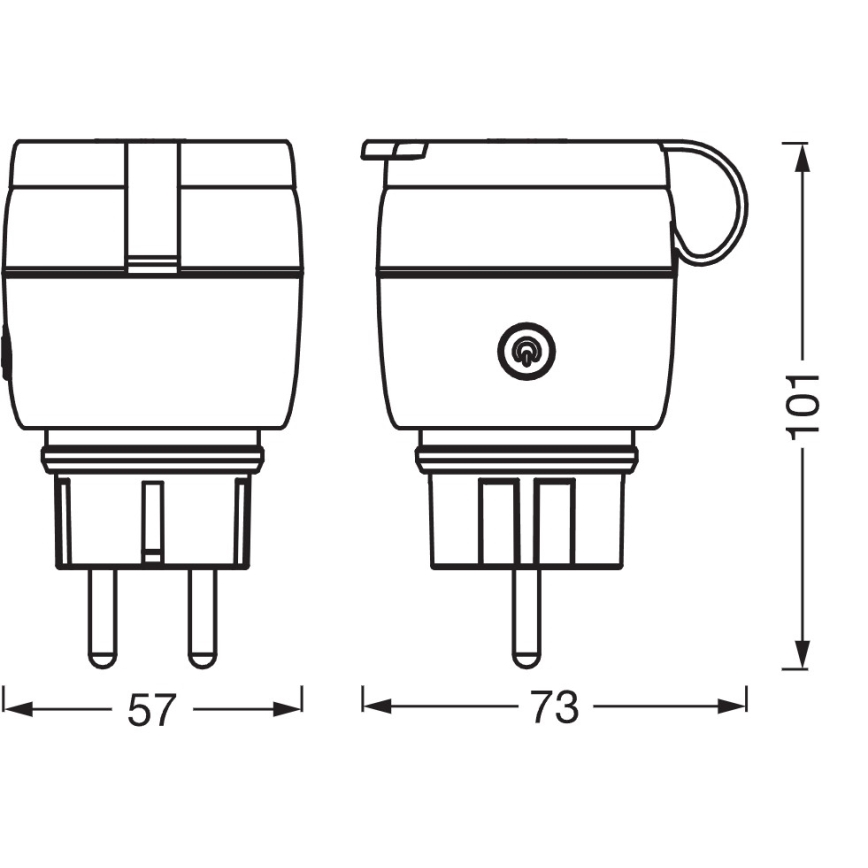Osram - Smart udendørs stikkontakt SMART+ MATTER SCHUKO 3680W/230V/16A IP44 Wi-Fi