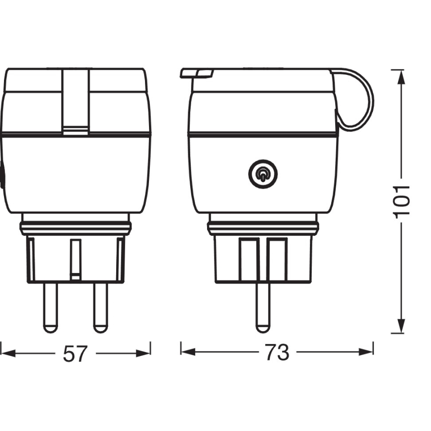 Osram - Smart udendørs stikkontakt SMART+ SCHUKO 3680W/230V/16A IP44