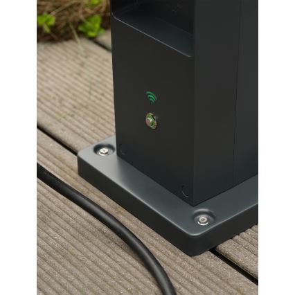 Osram - Smart udendørs strømstolpe med 2 x SCHUKO-stik og indbygget Wi-Fi-repeater, IP44