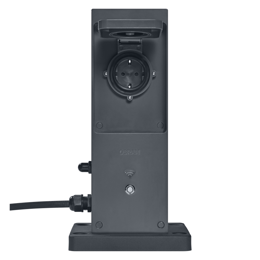 Osram - Smart udendørs strømstolpe med 2 x SCHUKO-stik og indbygget Wi-Fi-repeater, IP44
