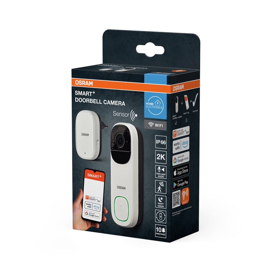 Osram - Smart videodørklokke med 2K-sensor SMART+ 230V IP66 Wi-Fi