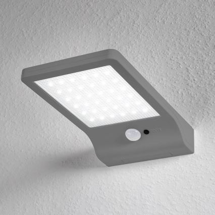 Osram - solcelledrevet væglampe med sensor DOORLED LED/3W/3,3V 2000 mAh IP44 sølv