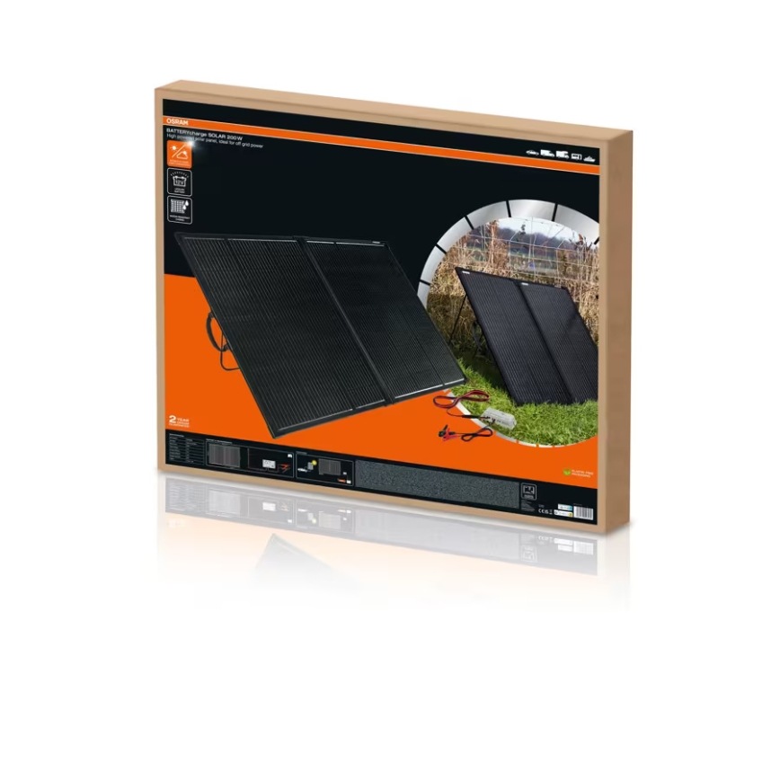 Osram - Solcellepanel til uafhængig opladning af batterier BATTERY CHARGE SOLAR 200W IP65