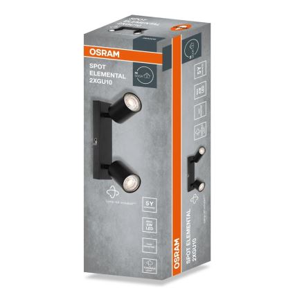 Osram - Spotarmatur ELEMENTAL 2xGU10/6W/230V