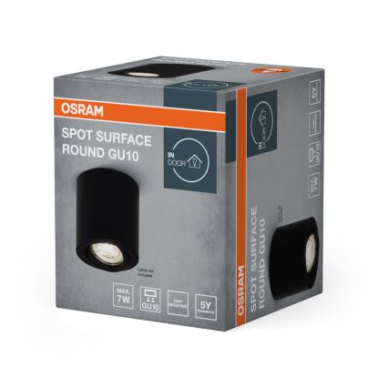 Osram - Spotlampe SPOT 1xGU10/7W/230V sort