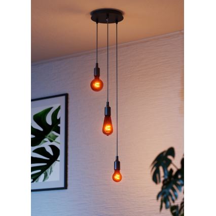 Osram - Strømkabel PENDULUM BELL 1xE27/15W/230V sort