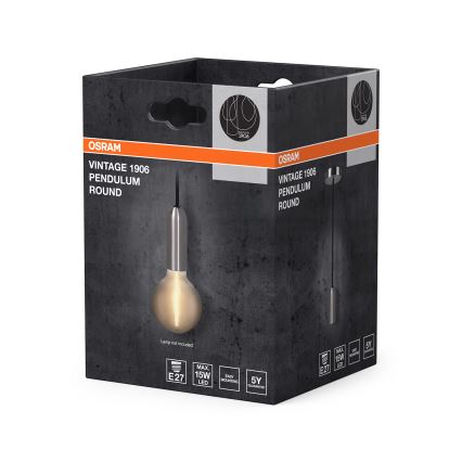 Osram - Strømkabel PENDULUM ROUND 1xE27/15W/230V i blank krom