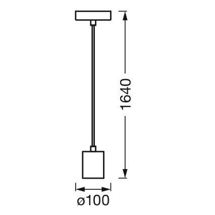 Osram - Strømkabel PENDULUM ROUND 1xE27/15W/230V i blank krom