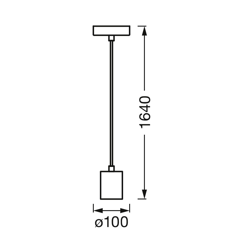 Osram - Strømkabel PENDULUM ROUND 1xE27/15W/230V i blank krom