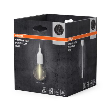 Osram - Strømkabel til PENDULUM BELL 1xE27/15W/230V hvid