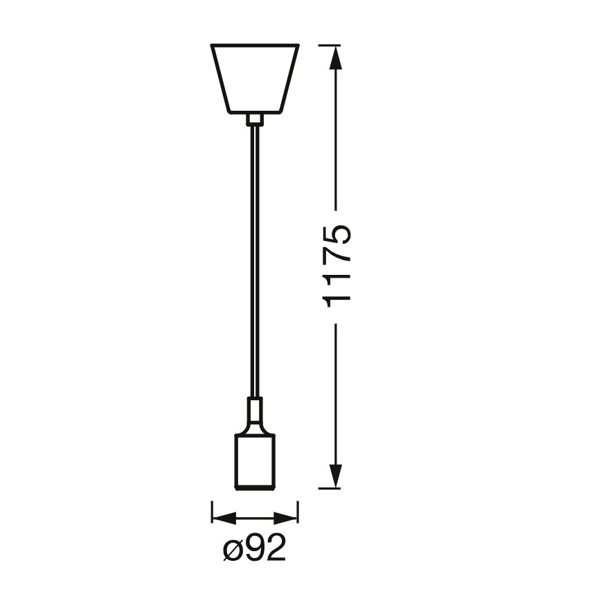 Osram - Strømkabel til PENDULUM BELL 1xE27/15W/230V hvid