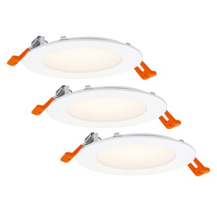 Osram - Sæt med 3 LED-indbygningsspots SPOT LED/8W/230V 3000K Ø 12 cm hvid