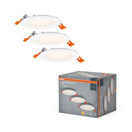 Osram - Sæt med 3 LED-indbygningsspots SPOT LED/8W/230V 3000K Ø 12 cm hvid