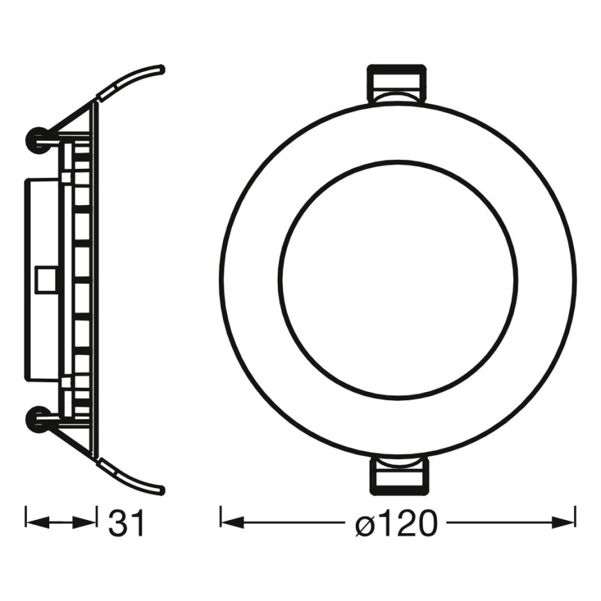 Osram - Sæt med 3 LED-indbygningsspots SPOT LED/8W/230V 3000K Ø 12 cm hvid